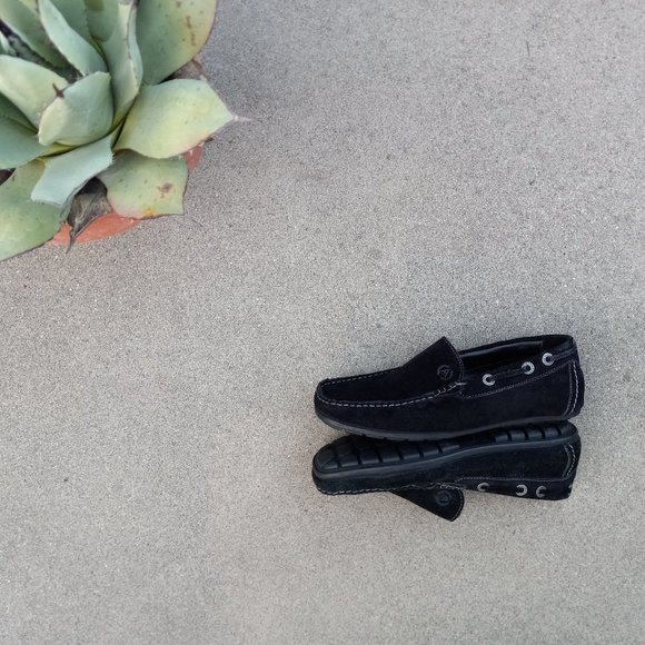 Black Suede Driving Moccasin/Loafer Size 41 Men\'s Shoes Slip On main image 16